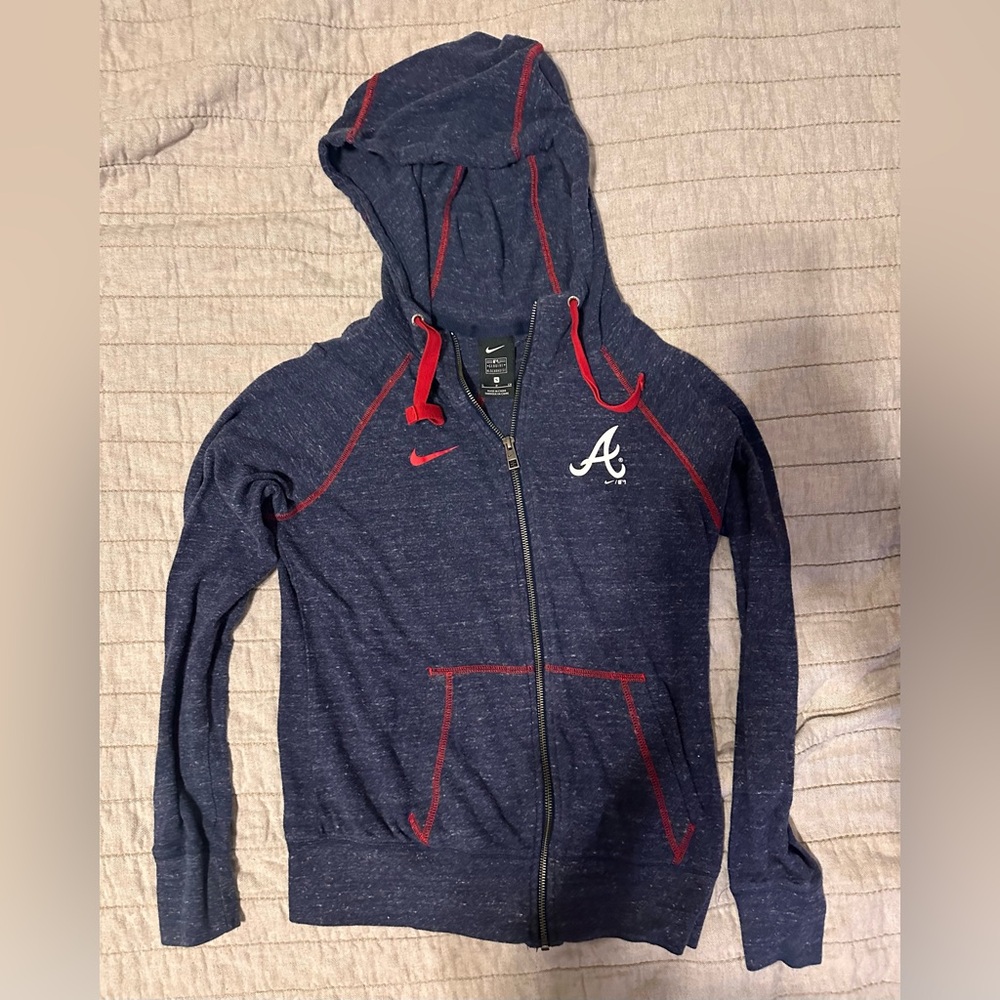 N Nike Atlanta Braves Womens Track Jacket Size S